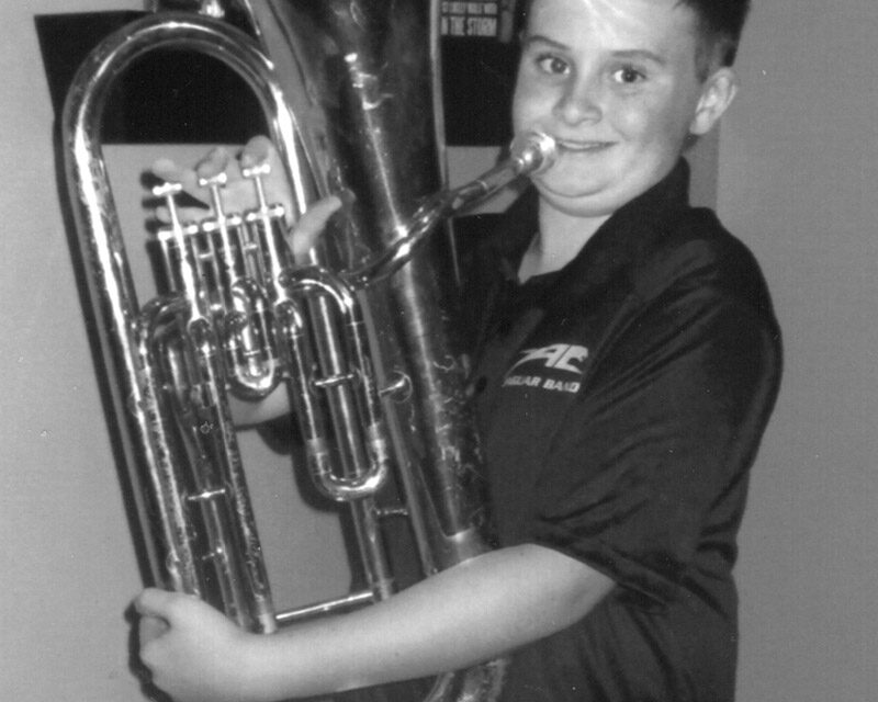 Young tuba player performs in Honor Festival